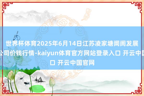 世界杯体育2025年6月14日江苏凌家塘阛阓发展有限公司价钱行情-kaiyun体育官方网站登录入口 开云中国官网