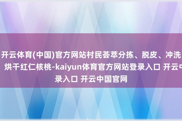 开云体育(中国)官方网站村民荟萃分拣、脱皮、冲洗、曝晒、烘干红仁核桃-kaiyun体育官方网站登录入口 开云中国官网