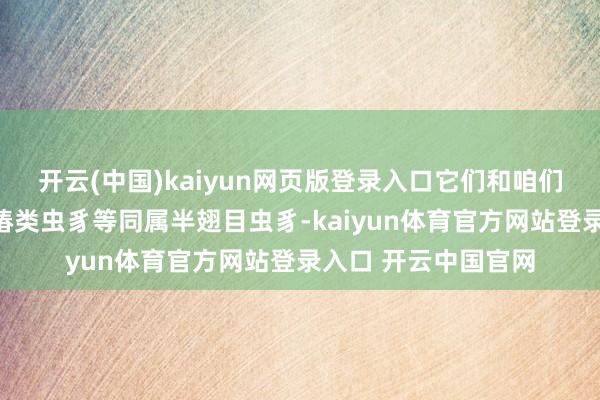开云(中国)kaiyun网页版登录入口它们和咱们熟知的蝉、蚜虫、椿类虫豸等同属半翅目虫豸-kaiyun体育官方网站登录入口 开云中国官网